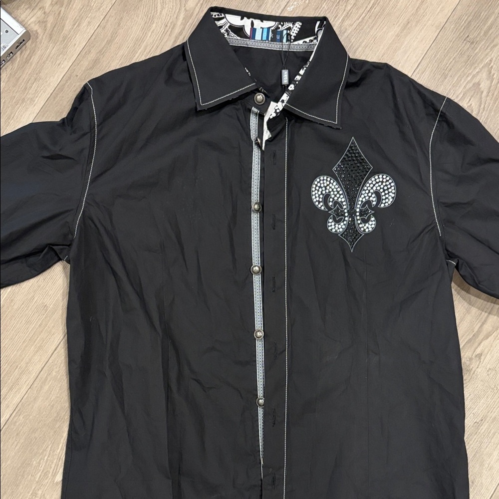 Roku Black Casual Button Down Shirt